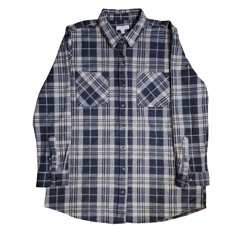 Grey and brown women's flannel XL